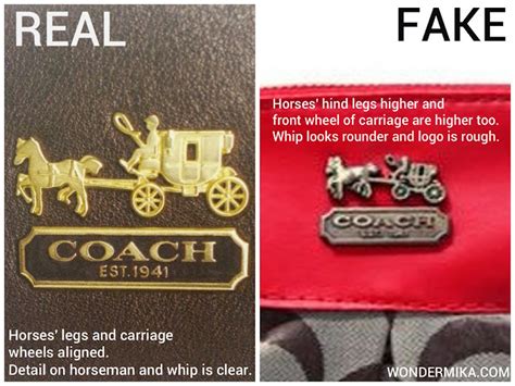 real vs fake coach|genuine coach purse.